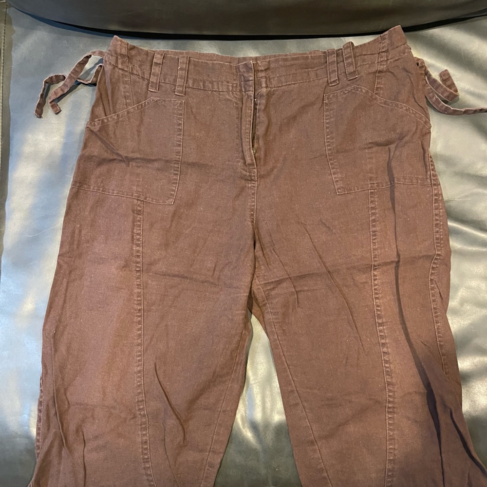 Unique Spectrum Brown Utility Drawstring Capris - image 3